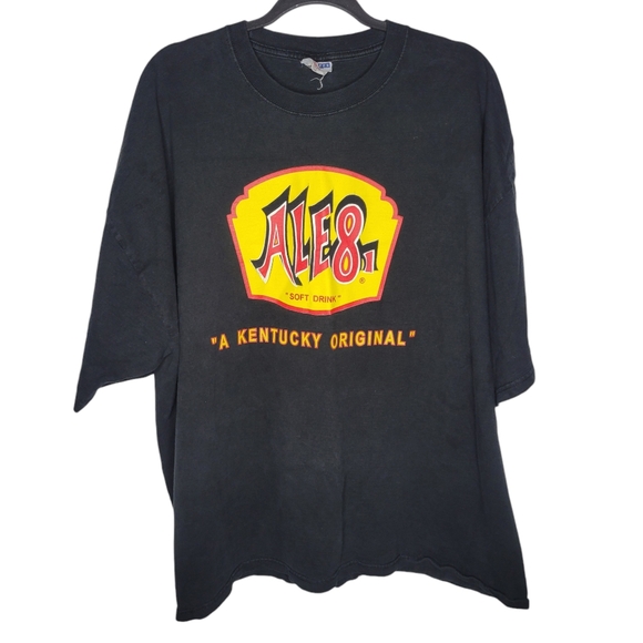 Jerzees Other - Vintage 90s Ale 8 One A Kentucky Original Promo Graphic T-Shirt in Black Size 2X